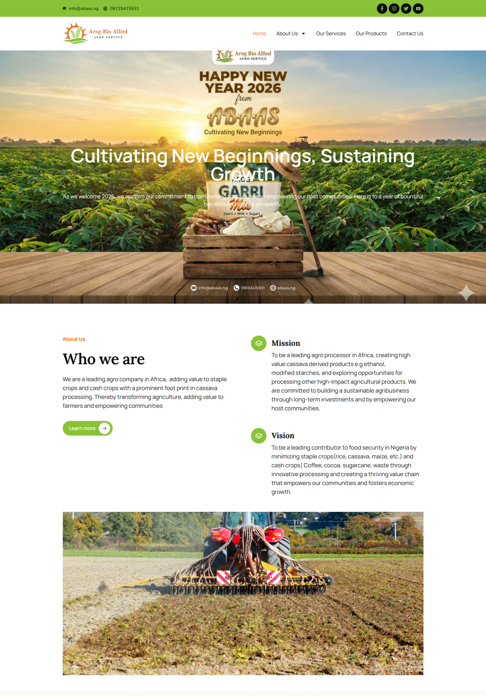 Abaas Website Redesign